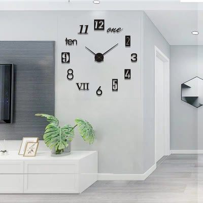 Large Size Diy Wall Clock Round Acrylic Wall Clock