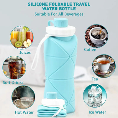 Silicone Collapsible Sports Water Bottles