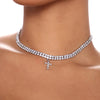 Double Row Cross Necklace