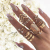 Vintage Bohemian Rings Set