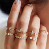 Vintage Bohemian Rings Set