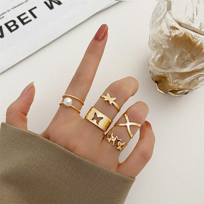 Vintage Bohemian Rings Set