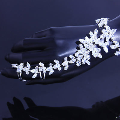 Cubic Zirconia Finger Bracelet